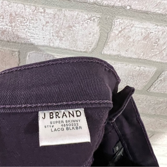 J Brand Super Skinny Jeans in Lacquered BlackBerry Size 25 - Picture 9 of 11